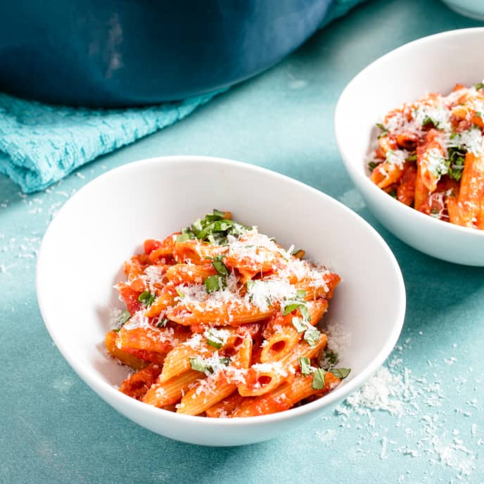 OnePot Pasta with Quick Tomato Sauce America's Test Kitchen Recipe